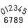 LICENSE PLATE NUMBER FOR MOTORBIKE/SCOOT - 45 mm ALU - TIFLEX - 0 - (SOLD PER 10)