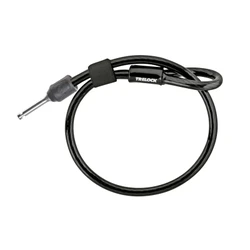 ANTIVOL VELO CABLE A BOUCLE POUR FER A CHEVAL TRELOCK ZR310 PLUG CABLE NOIR 1.50M DIAM 10 mm (PROFONDEUR PLUG FIXATION 50 mm ET DIAM 9.6 mm)