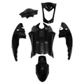 CARROSSERIE/CARENAGE SCOOT ADAPTABLE KYMCO 50 AGILITY (SELLE BI-PLACE), 125 AGILITY (SELLE BI-PLACE) NOIR BRILLANT (6 PIECES)  -P2R-