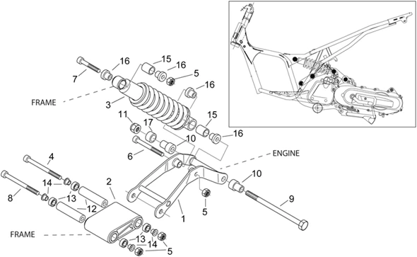 Bielles - suspension ar.