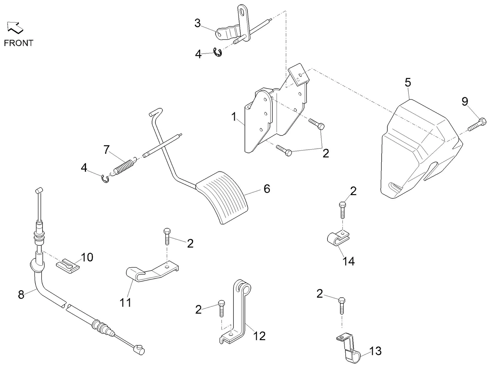 Commande de l'accélérateur 