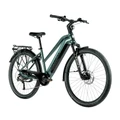 VELO ELECTRIQUE/VAE CITY 29 LEADER FOX SANDY 2024 FEMME VERT EMERAUDE BRILLANT 9V MOTEUR ROUE AR BAFANG 36V 45Nm BATTERIE 20Ah (16,5'' - H43cm - TAILLE S - POUR ADULTE DE 158cm à 168cm)