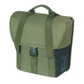 SACOCHE ARRIERE VELO LATERALE BASIL GO VERT FONCE DROIT/GAUCHE 16L FIXATION HOOKS ON POUR PORTE BAGAGE
