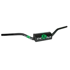 GUIDON 50 A BOITE KRM PRO RIDE OVERSIZE DIAM 28,6mm ALU NOIR/VERT AVEC MOUSSE