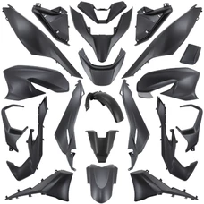 CARROSSERIE/CARENAGE MAXISCOOTER ADAPTABLE HONDA 125-300 FORZA 2018>2020 GRIS FONCE (KIT 21 PIECES) -P2R
