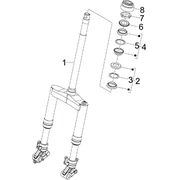 Fourche tube direction   ensemble butee dir
