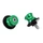 DIABOLO MOTO M8 ALU ANODISE VERT (PAIRE)  -AVOC-
