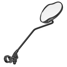 RETROVISEUR VELO GAUCHE OU DROIT ERGOTEC M-99LV PLASTIQUE/ALU NOIR (MIROIR 122 x 78 x 66 mm)