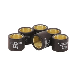 GALET/ROULEAU SCOOT MAGNETI MARELLI 15x12 3,5g (x6) POUR MBK 50 BOOSTER, NITRO, OVETTO, STUNT/YAMAHA 50 BWS, AEROX, NEOS, SLIDER