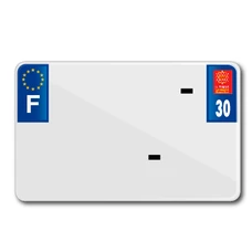 PLAQUE IMMATRICULATION MOTO TIFLEX ALU PREPERCEE 210x130 DEP. 30 VIERGE (VENDU PAR 10)
