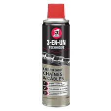 LUBRIFIANT 3-EN-UN PTFE POUR CHAINE ET CABLE (AEROSOL 250 ml)