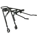 LUGGAGE RACK-REAR- ON STAYS- P2R -ON SEAT STAYS- ALUMINIUM-BLACK ADJUSTABLE FOR 20" to 29'' (39x14cm)