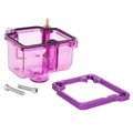 CUVE DE CARBURATEUR TYPE PWK 19 à 30 mm TRANSPARENT VIOLET (INCLUS VIS ET REHAUSSEUR DE CUVE) -SELECTION P2R