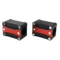 BUMPER/PROTECTION MOTEUR MAXISCOOTER POUR HONDA 750 X-ADV ALU/RESINE NOIR/ROUGE (PAIRE)  -AVOC-