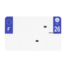 BANDE PLAQUE MOTO 210x130 POUR PVC VIERGE DEP. 26/EURO (VENDU A L'UNITE)