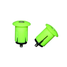 HANDLEBAR END PLUG- P2R -SCREW-ON- GREEN FLUO (PAIR) INNER Ø 18.2mm /EXT Ø 25.2mm