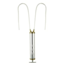 SERINGUE DOUBLE ACTION HUILE/PETROLE/GAZOLE/FUEL PRESSOL ALUMINIUM 500ml AVEC 2 FLEXIBLES (1 fléxible d'aspiration, 1 fléxible de refoulement) (VENDU A L'UNITE)