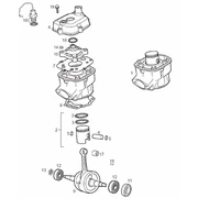 Arbre moteur - Cylindre - Piston