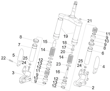 Composants de la fourche (Wuxi Top)