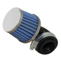 FILTRE A AIR REPLAY KN SMALL FC CHROME FIXATION COUDEE 90- DIAM 35/28 (GRILLE BLEU)