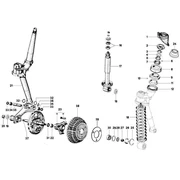 Fourche/tube direction - ensemble butee dir.