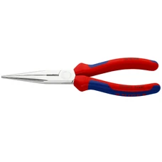 PINCE A BEC FIN DROITE PRO KNIPEX DEMI RONDE 200mm CHROME AVEC POIGNEE ERGONOMIQUE (26 15 200) -MADE IN GERMANY