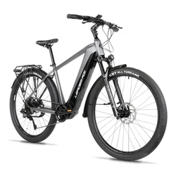 VELO ELECTRIQUE/VAE CITY 28 LEADER FOX BARNET HOMME GRIS 9V MOTEUR CENTRAL BAFANG M510 36V 95Nm BATTERIE 20Ah (19'' - h48cm - TAILLE L - POUR ADULTE DE 178cm à 185cm)