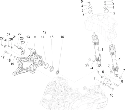 Suspension arrière - Amortisseur/s