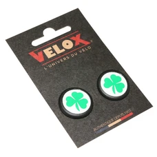 HANDLEBAR END PLUG- FOR ROAD BIKE- VELOX DOMING SHAMROCK (PAIR ON CARD)
