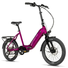 VELO ELECTRIQUE/VAE PLIANT CITY 20 LEADER FOX URBY 2026 MIXTE VIOLET 8V MOTEUR CENTRAL BAFANG M420 36V 80Nm BATTERIE 16Ah