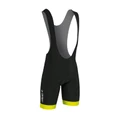 CUISSARD COURT GIST A BRETELLES FOND COOLMAX NOIR BORDS JAUNE FLUO XXXL -5116