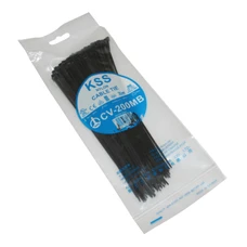 COLLIER DE SERRAGE NYLON TYPE RILSAN 2,5x200mm NOIR (VENDU PAR 100) -P2R