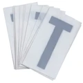 LETTER FOR LICENSE PLATE PVC MOTORBIKE/SCOOTER  45mm  T  (SOLD PER 10)