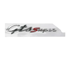 NAME PLATE "GTS SUPER" ON REAR RIGHT SIDE "PIAGGIO GENUINE PART" 125-300 VESPA GTS  -2H001664-