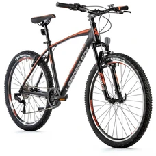 MTB 26" LEADER FOX FACTOR MXC 2023 "For men" Matt black/orange - 8 Speed - Frame 16" (Rider size 160 >168 cm)
