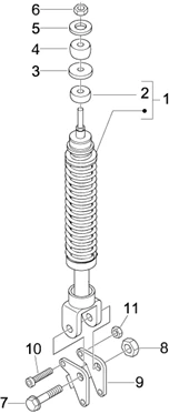 Suspension arrière - Amortisseur/s