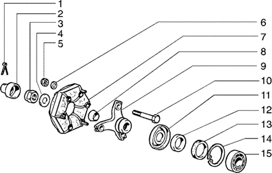 Moyeu-Joint Elastique Roue Ar.