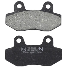 PLAQUETTE DE FREIN NEWFREN POUR PEUGEOT 50 SPEEDFIGHT 3 2010>2014, SPEEDFIGHT 4 2015> / SCOOT 50 CHINOIS GY6, 139 QMB AV (ETRIER DOUBLE PISTON) (FD0358BE) (ELITE ORGANIQUE)