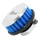 FILTRE A AIR REPLAY R BOX FD CHROME/BLEU FIXATION DROITE DIAM 35/28