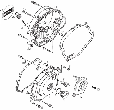 Couvercle carter variateur