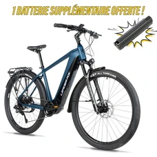 VELO ELECTRIQUE/VAE VTC 28 LEADER FOX BARNET 2025 HOMME BLEU 9V MOTEUR CENTRAL BAFANG M510 36V 95Nm BATTERIE 20Ah (20.5'' - h53cm - TAILLE XL - POUR ADULTE DE 183cm à 190cm)