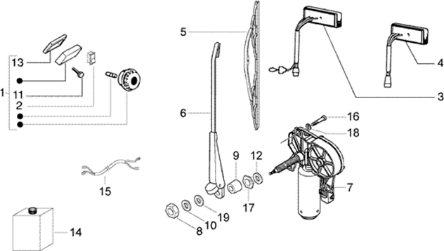 Essuie-glace - plafonnier