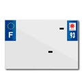 BANDE PLAQUE MOTO 210x145 POUR PVC AVEC RAISON SOCIALE DEP. 93/EURO (VENDU A L'UNITE)