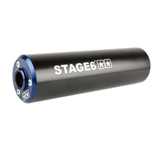 SILENCIEUX STAGE 6 ALU DIAM 60mm NOIR/BLEU (PASSAGE DROIT)