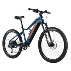 VELO ELECTRIQUE/VAE VTT 27,5 LEADER FOX ARIMO 2024 HOMME BLEU MAT 9V MOTEUR ROUE AR BAFANG 36V 45Nm BATTERIE 20Ah (16'' - H42cm - TAILLE S - POUR ADULTE DE 158cm à 168cm)