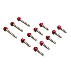 KIT FASTENER REPLAY FOR KICK STARTER COVER (STEEL) WITH RED OVAL HEAD FOR MBK 50 BOOSTER/YAMAHA 50 BWS  (SET OF 12)