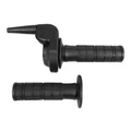 POIGNEE DE GAZ MOTO OFF ROAD DOMINO 3944 ALU NOIR AVEC REVETEMENT NOIR (MONOCABLE)