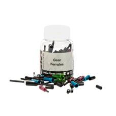 EMBOUT DE GAINE DERAILLEUR 4 mm - LONG 10 mm METAL COULEURS ASSORTIES (BOITE DE 50) -FIBRAX