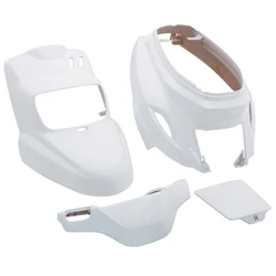 CARROSSERIE/CARENAGE SCOOT ADAPTABLE MBK 50 BOOSTER 2004>/YAMAHA 50 BWS 2004> BLANC BRILLANT (KIT 4 PIECES) -P2R