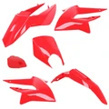 CARROSSERIE/CARENAGE 50 A BOITE ADAPTABLE DERBI 50 SENDA DRD 2011> ROUGE BRILLANT (KIT 6 PIECES)  -P2R-